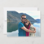 Carte De Correspondance Élégant Monogramme Initiales Couple Nom Photo (Dos)