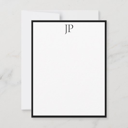 Carte De Correspondance Élégant Monogramme manuscrit Texte classique (Devant)