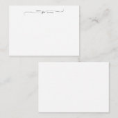 Carte De Correspondance Élégant Monogramme moderne simple (Devant / Derrière)