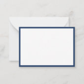 Carte De Correspondance Elegant Navy Blue Border Monogram (Dos)