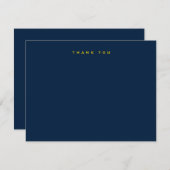 Carte De Correspondance Elegant Navy Blue Thank You Note Card (Devant / Derrière)
