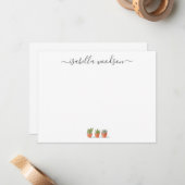 Carte De Correspondance Élégant nom de script Cactus Succulent (Devant/Arrière en situation)