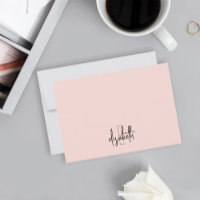Élégant Nom Monogramme Pink Gold Script