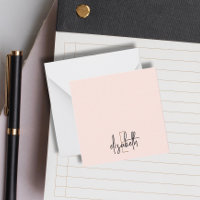 Élégant Nom Monogramme Pink Gold Script