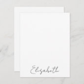 Carte De Correspondance Élégant nom personnalisé écriture manuscrite (Devant / Derrière)