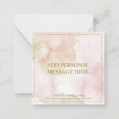 Carte De Correspondance Élégant pastel personnalisable "Merci" (Dos)