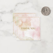 Carte De Correspondance Élégant pastel personnalisable "Merci" (Devant/Arrière en situation)