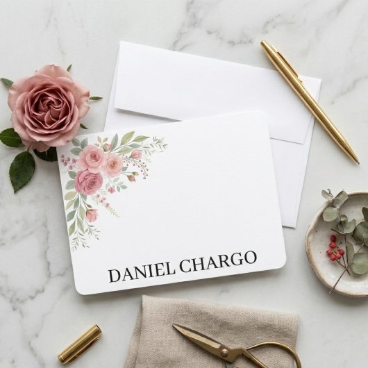 Carte De Correspondance Elegant Personal Stationery Set Custom Name
