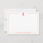 Carte De Correspondance Elegant Personalized Monogram 3D Letter C Initial (Devant)