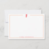 Carte De Correspondance Elegant Personalized Monogram 3D Letter F Initial (Devant)