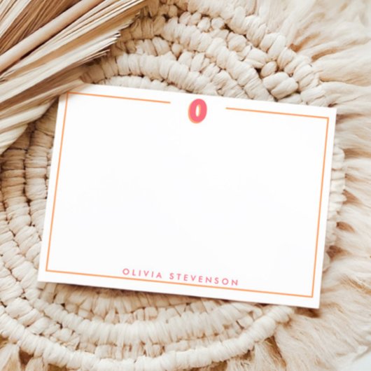 Carte De Correspondance Elegant Personalized Monogram 3D Letter O Initial 