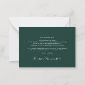 Carte De Correspondance Elegant Photos Modern Wedding Thank You (Dos)