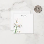 Carte De Correspondance Élégant Plain Professional Calligraphie Floral (Devant/Arrière en situation)