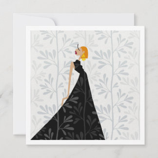 Carte De Correspondance Elegant Poise Glam Fashion Art Card