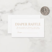 Carte De Correspondance Élégant Raffle de couches beiges (Devant/Arrière en situation)