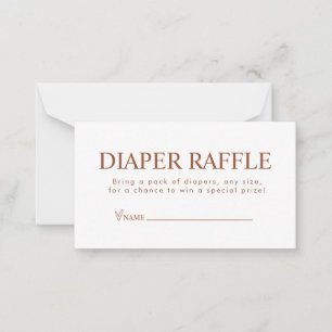 Carte De Correspondance Élégant raffle de couches en terre cuite
