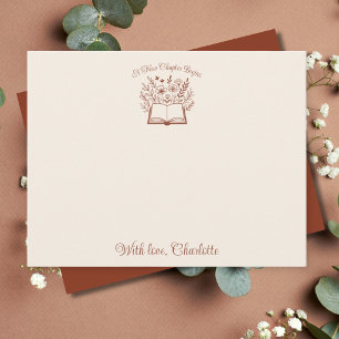Carte De Correspondance Élégant Remerciement de Mariage Terracotta Script
