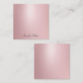 Carte De Correspondance Élégant Rose moderne Or Calligraphié Nom Script (Devant / Derrière)