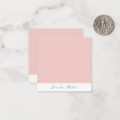 Carte De Correspondance Élégant rose rose blanc blanc manuscrit moderne (Devant/Arrière en situation)