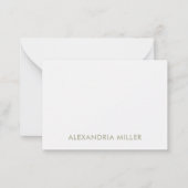 Carte De Correspondance Élégant Sage Green avec Motif Herringbone (Devant)