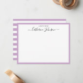 Carte De Correspondance Élégant Script Chic Calligraphie Une Note De Viole (Devant/Arrière en situation)