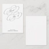 Carte De Correspondance Élégant script de calligraphie simple merci (Devant / Derrière)