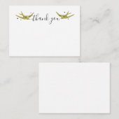 Carte De Correspondance Élégant script de Merci manuscrit (Devant / Derrière)