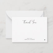 Carte De Correspondance Élégant script moderne chic simple merci (Devant)