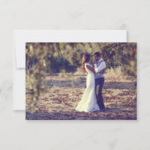 Carte De Correspondance Élégant script photo Mariage plat (Devant)