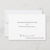 Carte De Correspondance Élégant script photo Mariage plat (Dos)