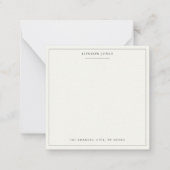 Carte De Correspondance Élégant Script Stationery Personnalisé Blanc ivoir (Devant)