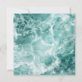 Carte De Correspondance Elegant Seafoam Silver Stripe Custom Name Wedding (Dos)