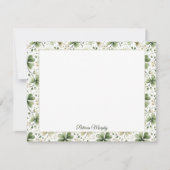 Carte De Correspondance Elegant Shamrock Botanical Notecard | Personalized (Devant)