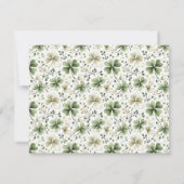 Carte De Correspondance Elegant Shamrock Botanical Notecard | Personalized (Dos)