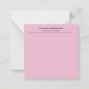Carte De Correspondance Élégant simple professionnel clair rose