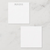 Carte De Correspondance Élégant Simple Professionnel Noir & Blanc (Devant / Derrière)