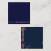 Carte De Correspondance élégant style floral (Devant / Derrière)