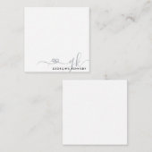 Carte De Correspondance Élégant stylish Heart Script 2 Monogramme initial (Devant / Derrière)