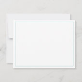 Carte De Correspondance Élégant Turquoise de script blanc moderne Monogram (Dos)
