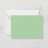 Carte De Correspondance Élégant vert clair et blanc Personnalisé (Dos)