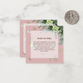 Carte De Correspondance Elégant Vert Réserver Demander Poème Garçons ou Fi (Devant/Arrière en situation)