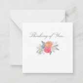 Carte De Correspondance Elégante aquarelle bouquet floral (Devant)