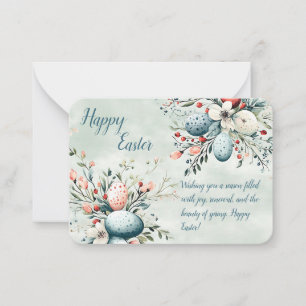 Carte De Correspondance Elégante aquarelle florale Pâques