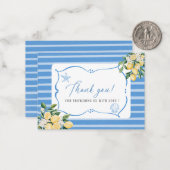 Carte De Correspondance Elégante aquarelle Main presser Douche nuptiale (Devant/Arrière en situation)