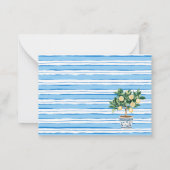 Carte De Correspondance Elégante aquarelle Main presser Douche nuptiale (Dos)