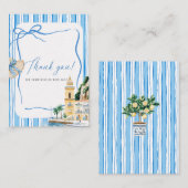 Carte De Correspondance Elégante aquarelle Main presser Douche nuptiale (Devant / Derrière)