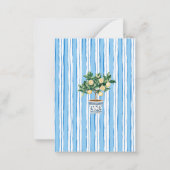 Carte De Correspondance Elégante aquarelle Main presser Douche nuptiale (Dos)