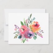 Carte De Correspondance Elégante aquarelle moderne Floral Nom du script (Dos)