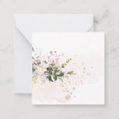 Carte De Correspondance Elégante aquarelle rose pâle gomme Eucalyptus (Dos)