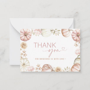 Carte De Correspondance Elégante aquarelle Un doux petit Citrouille est su